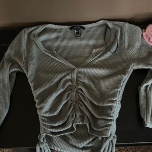 Forever 21 Cropped button up long sleeve